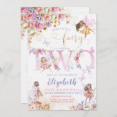 Invitation Fairy Garden Anniversaire Fairy Forest (Devant / Derrière)