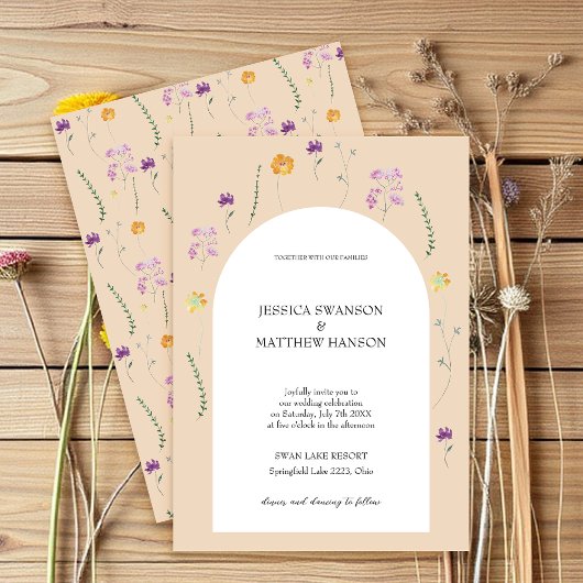 Invitation Fairy Garden Aquarelle Mariage Floral