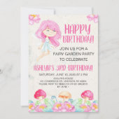 Invitation Fairy Garden fête d'anniversaire (Devant)