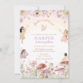 Invitation Fairy Garden fête d'anniversaire (Devant)
