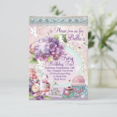 Invitation Fairy Garden Tea Party (Debout devant)