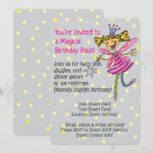 Invitation Fairy Girl Birthday Party (Devant / Derrière)