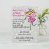 Invitation Fairy Girl Birthday Party (Debout devant)