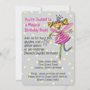 Invitation Fairy Girl Birthday Party