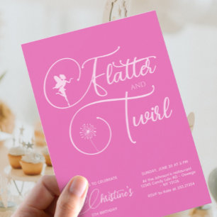 Invitation Fairy Girl'anniversaire minimaliste simple moderne