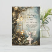 Invitation Fairy Girl's Birthday Party (Debout devant)