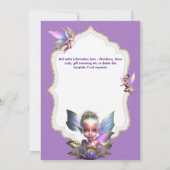 Invitation Fairy imaginaire whimsical pixie princesse violett (Dos)