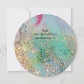 Invitation FAIRY IN NIGHT, mousseux rouge bleu rose (Dos)