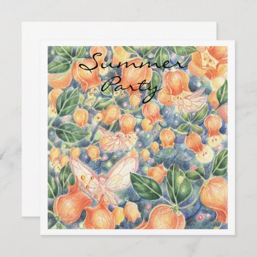 Invitation "Fairy Lanterns" (Devant / Derrière)