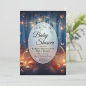 Invitation Fairy Lights in a Moonlit Forest Baby Shower (Debout devant)