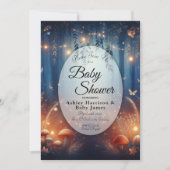 Invitation Fairy Lights in a Moonlit Forest Baby Shower (Devant)