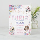 Invitation Fairy Magical Forest Garden Girl Fairy Anniversair (Debout devant)