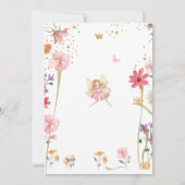 Invitation Fairy Magical Forest Garden Girl Premier anniversa (Dos)