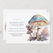 Invitation Fairy Pixie Fairytale Fête d'anniversaire de fille (Devant / Derrière)