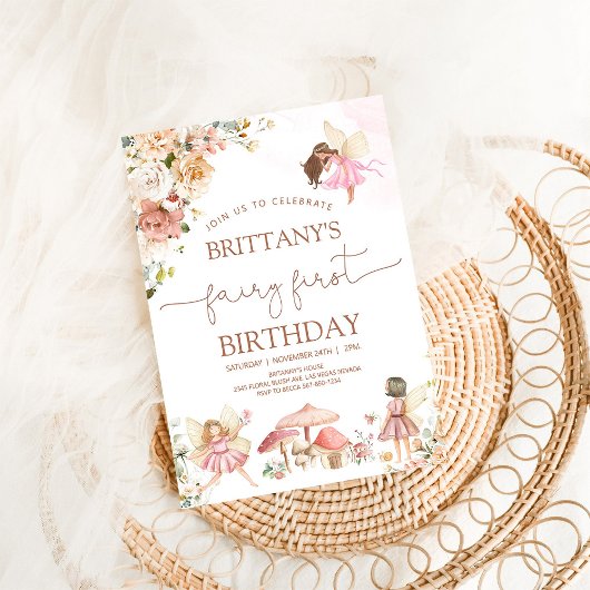 Invitation Fairy Premier anniversaire