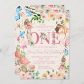 Invitation Fairy Premier anniversaire (Devant / Derrière)