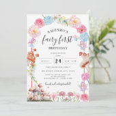 Invitation Fairy Premier anniversaire 1er anniversaire Invita (Debout devant)