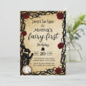 Invitation Fairy Premier anniversaire Alice au pays des merve (Debout devant)