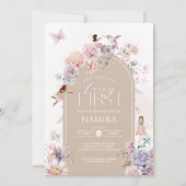 Invitation Fairy Premier anniversaire Enchanted Garden Party (Devant)