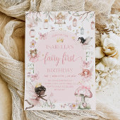 Invitation FAIRY PREMIER ANNIVERSAIRE Fairy Garden Anniversai