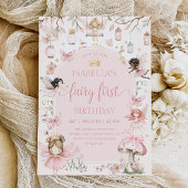 Invitation FAIRY PREMIER ANNIVERSAIRE Fairy Garden Anniversai