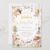 Invitation FAIRY PREMIER ANNIVERSAIRE Fairy Garden Anniversai (Devant)