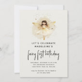 Invitation Fairy Premier anniversaire Pixie moderne Elf 1er a (Devant)