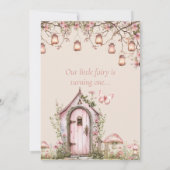 Invitation Fairy Premier thème Fille 1er anniversaire de fête (Dos)