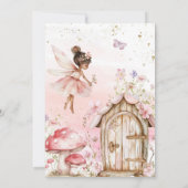 Invitation Fairy Première fête d'anniversaire (Dos)