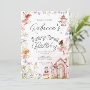 Invitation Fairy Première fête d'anniversaire