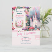 Invitation Fairy Princess 2e anniversaire Fairy Tale Fairycor (Debout devant)