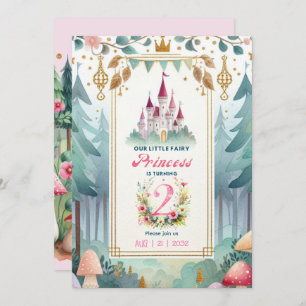 Invitation Fairy Princess 2e anniversaire Fairytale Fairycore