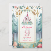 Invitation Fairy Princess 9e anniversaire Fairytale Fairycore (Devant)