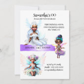 Invitation Fairy princess african american conte thème (Devant)