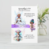 Invitation Fairy princess african american conte thème (Debout devant)