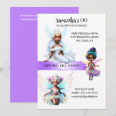 Invitation Fairy princess african american conte thème (Devant / Derrière)
