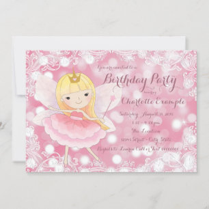 Invitation Fairy Princess Anniversaire