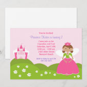 Invitation Fairy Princess Birthday Party (Devant / Derrière)