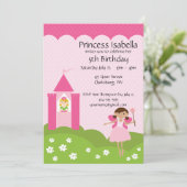 Invitation Fairy Princess Castle Anniversaire (Debout devant)