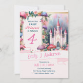 Invitation Fairy Princess fête d'anniversaire Pink Fairycore (Devant)
