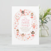 Invitation Fairy Princess Magical Girl's Birthday Party (Debout devant)