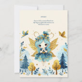 Invitation Fairy Princesse 1er anniversaire ou EDIT AGE Or Tu (Dos)