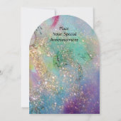 Invitation FAIRY RÊVER SUR UNE FLEURS ROUGE bleu jaune, vert (Dos)