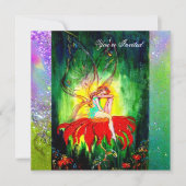 Invitation FAIRY RÊVER SUR UNE FLEUVE ROUGE violet jaune, ver (Devant)