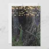 Invitation Fairy Sparkle Lights dans le Fiançailles forestier (Dos)