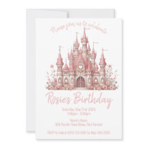 Fairy Tale Castle Girl Rose Anniversaire Fête