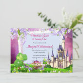 Invitation Fairy Tale Castle Princess (Debout devant)