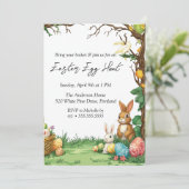 Invitation Fairy Tale Chasse aux oeufs de Pâques (Debout devant)