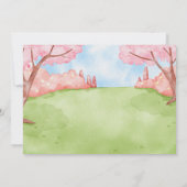 Invitation Fairy tale château princess unicorne anniversaire (Dos)