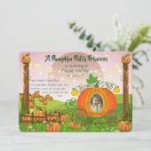 Invitation Fairy Tale Citrouille Patch Princesse Girl's Birth (Debout devant)